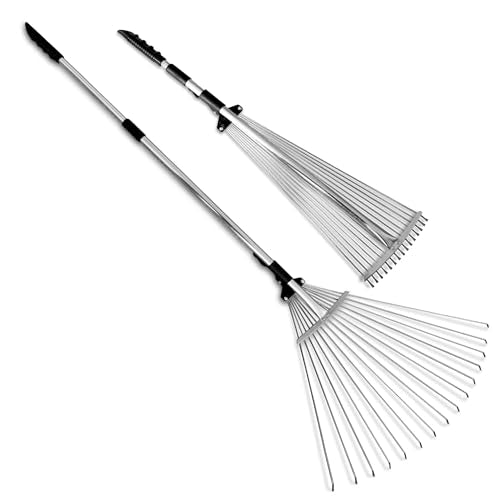 J16A Adjustable Metal Leaf Rake with Expandable Head 8