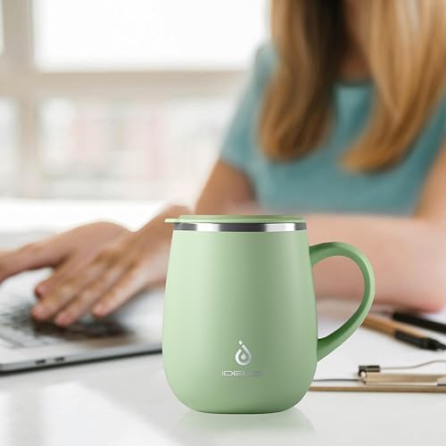 16 oz Insulated Coffee Mug with Lid and Handle