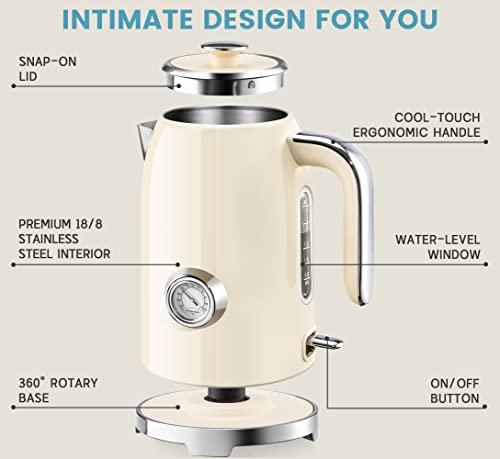 57oz Electric Kettle with Thermometer