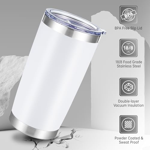 20 oz Tumblers Bulk Stainless Steel Tumbler with Lid (12 Count)