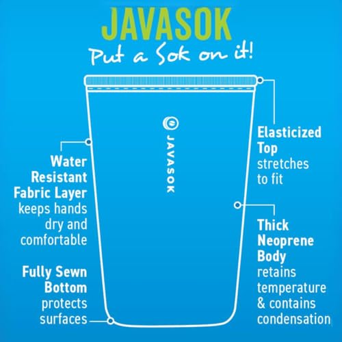JavaSok Iced Coffee & Cold Soda Insulated Neoprene Cup Sleeve