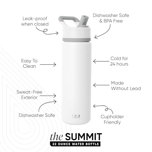 Insulated Water Bottle with Straw