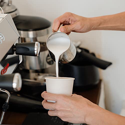 White Disposable Paper Coffee Cups with Lids (100 Count)