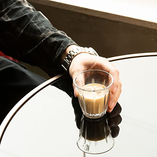 Espresso Cups Set of 4 Clear Glass Cups 3oz for Coffee (4 Count)
