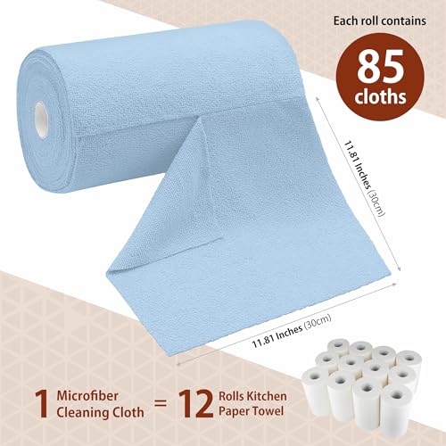 Microfiber Cleaning Cloth Roll (85 Count)