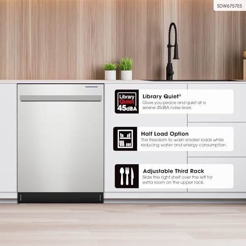 SDW6757ES 24 in. Top Control Handle 45 dBA Dishwasher