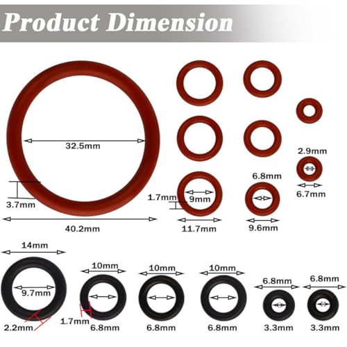 60Pcs Coffee Machine O Loop Seal Kit (60 Count)