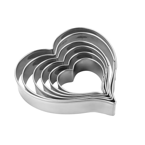 Heart Cookie Cutters Set (6 Count)