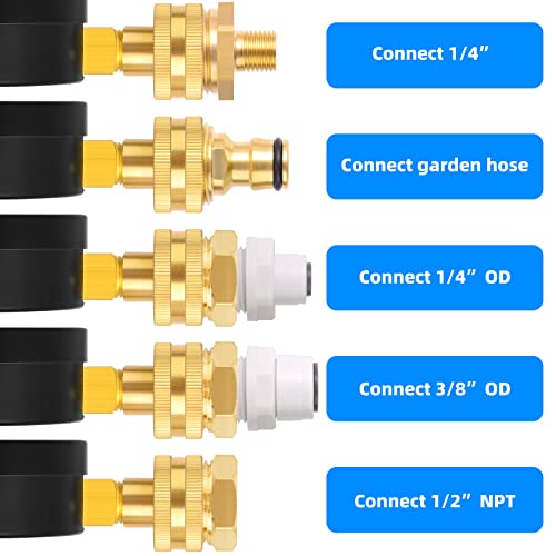 0~100Psi 3 4" Female Water Pressure Kit Plus 5 adapters