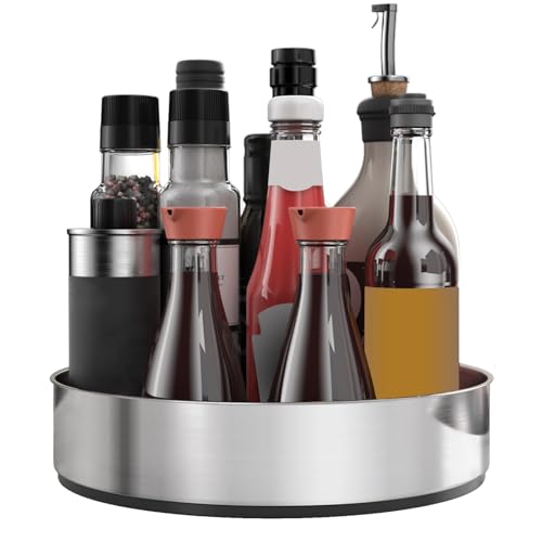 Lazy Susan Turntable Spice Rack Organizer for Kitchen Cabinet