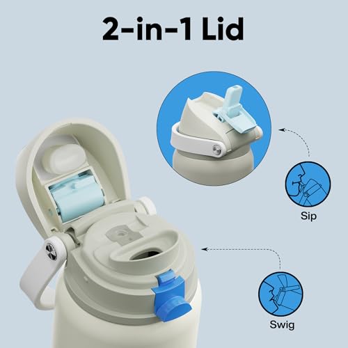 Insulated Water Bottle with Straw