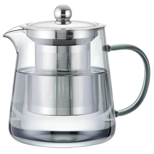 Clear Teapot Glass Kettle with Infuser