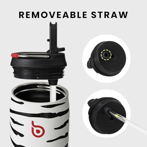 Stainless Steel Water Bottle 32 oz Zebra Stripe