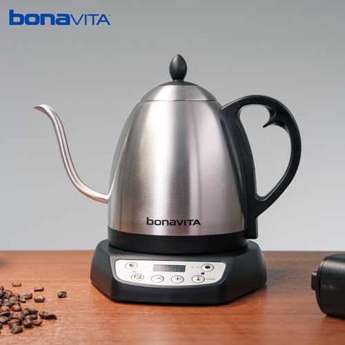 1L Digital Variable Temperature Gooseneck Electric Kettle for Coffee Brew and Tea Precise Pour Control