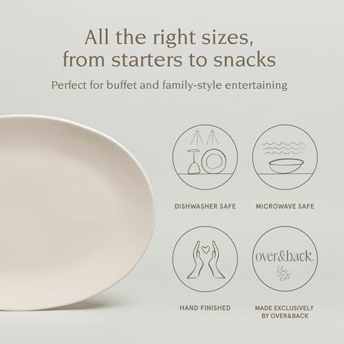 over&back Coupe Stoneware Serving Platter