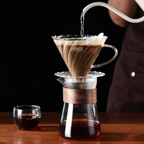 16 oz Glass Coffee Carafe with Wood Heat