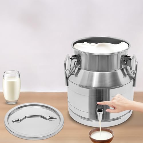 Stainless Steel Milk Bucket with Faucet
