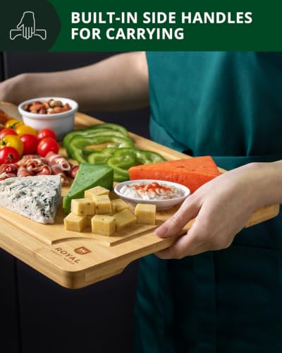 Wooden Cutting Boards for Kitchen Meal Prep & Serving (4 Count)