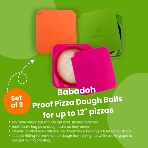 Pizza Dough Proofing Silicone Containers with Lids (3 Count)