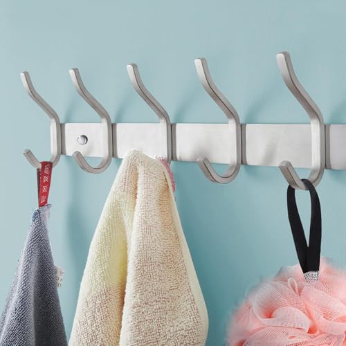 23 Inch Coat Rack Wall Mount with 8 Hooks (2 Count)