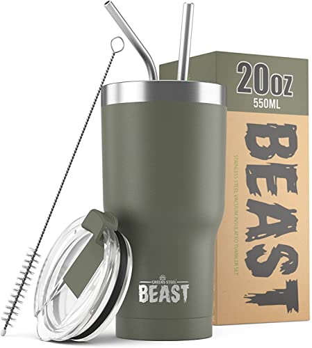 Beast 20 oz Tumbler Stainless Steel Vacuum Insulated Coffee Ice Cup Double Wall Travel Flask
