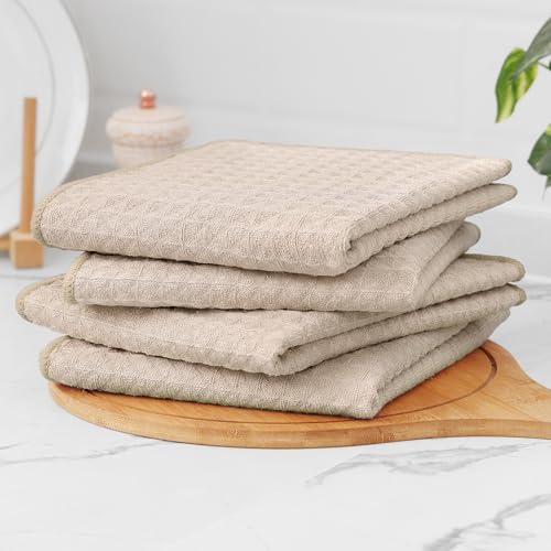 Microfiber Waffle Weave Kitchen Towels (6 Count)
