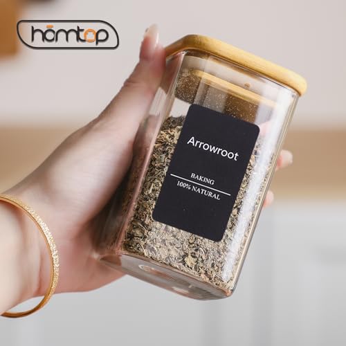 12Pcs 9oz Spice Jars Glass Container with 275 Labels (12 Count)