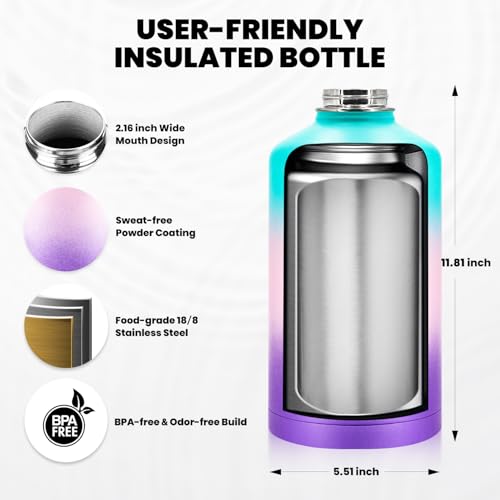One Gallon Water Bottle Insulated 128 oz