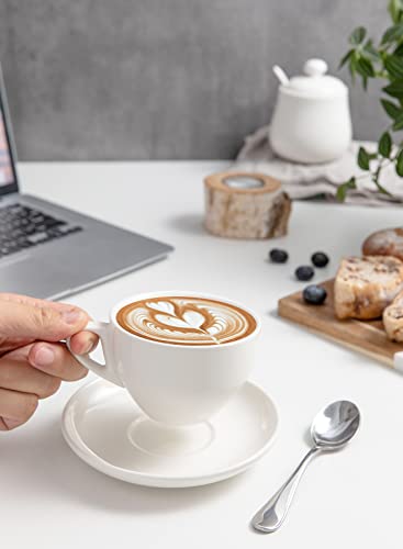 6 Ounce Cappuccino Cups with Saucers (6 Count)