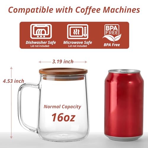 Glass Coffee Mugs (4 Count)