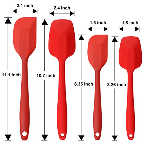 Silicone Spatulas Set (4 Count)