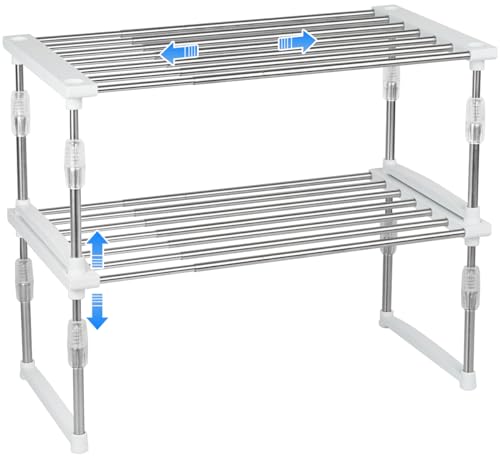 2Pack Expandable Cabinet Organizer 11.8~19.6 x 7.8 x 6~9 (2 Count)