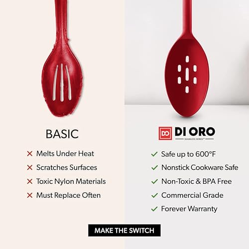 DI ORO Silicone Cooking Spoons (2 Count)