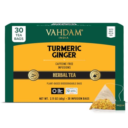 Turmeric Ginger Herbal Tea Bags (30 Count)