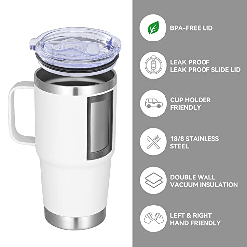 20 oz Tumbler Bulk with Handle Lid and Straw (12 Count)