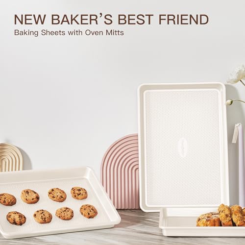 3 Pack Nonstick Ceramic Baking Sheet Pan Set for Oven (3 Count)