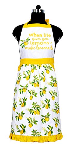Kitchen Apron for Women with Pockets Cotton Printed Aprons for Baking