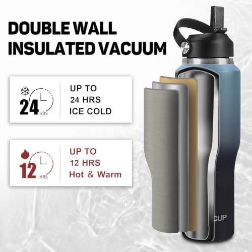 32oz Insulated Water Bottle Keep Cold 24h&Hot 12h