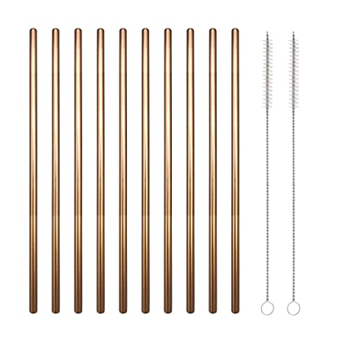 10 Pcs Stainless Steel Straws