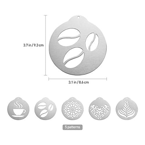 5Pcs Stainless Decorating Stencils