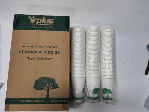 240 Pack Compostable Paper Cups (240 Count)