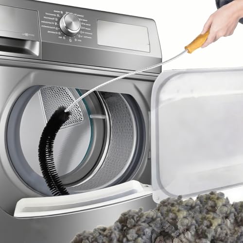 Dryer Lint Brush Vent Cleaner Tool 47.2 Inch Extra Long Flexible for Lint Trap Cleaning Tool Home Dryer Maintenance for DIY Users (2 Count)