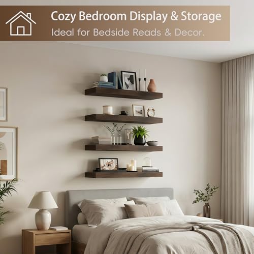 Floating Wall Shelves (4 Count)