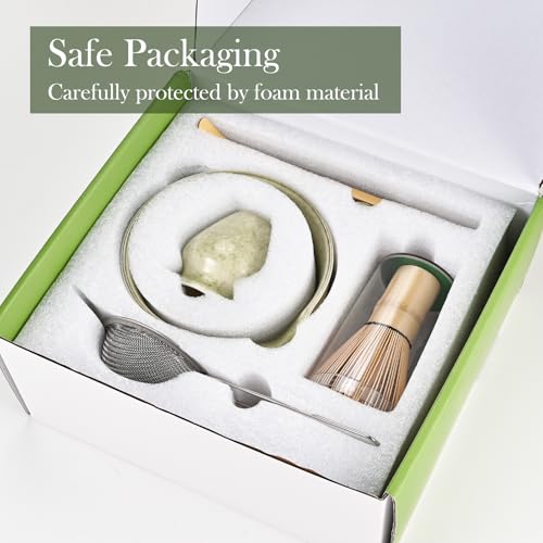 Matcha Set 8 PCS Japanese Matcha Bowl Set with Whisk and Tea Scoop