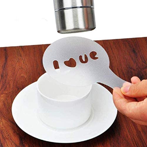 16 Pcs Foam Latte Art Stencils for Latte Cappuccino Coffee Decorating Tools (16 Count)
