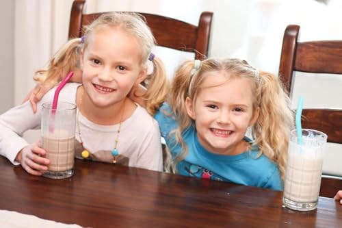 Premium Reusable Silicone Drinking Straws + Patented Straw Squeegee