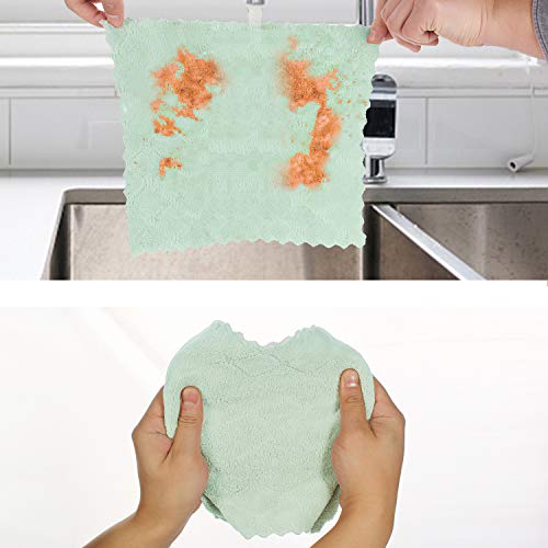12 Pack Microfiber Dish Cloths for Kitchen Washing Dishes (12 Count)