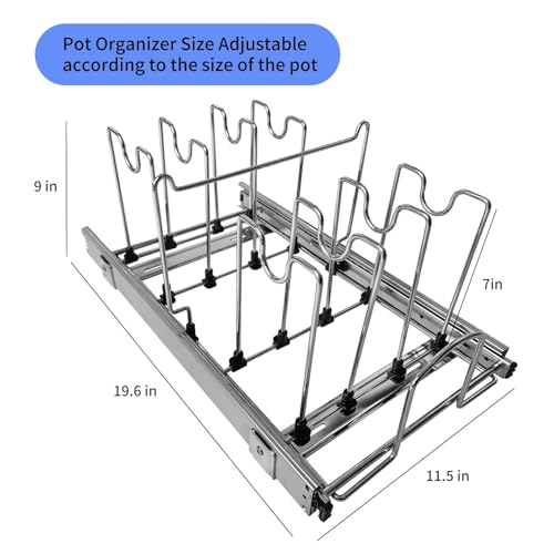 Pots and Pans Pull Out Organizer Under Cabinet