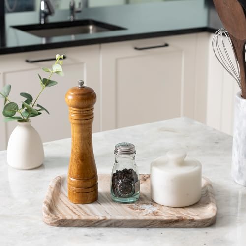 Marble Tray 12"x8" Natural Marble Vanity Tray for Countertop Bathroom Kitchen Dresser