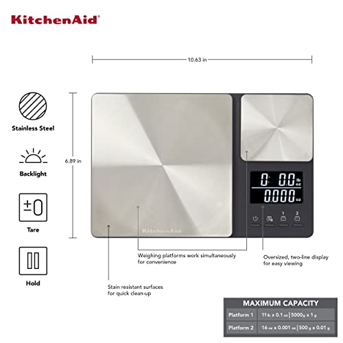 KQ909 Dual Platform Digital Kitchen and Food Scale